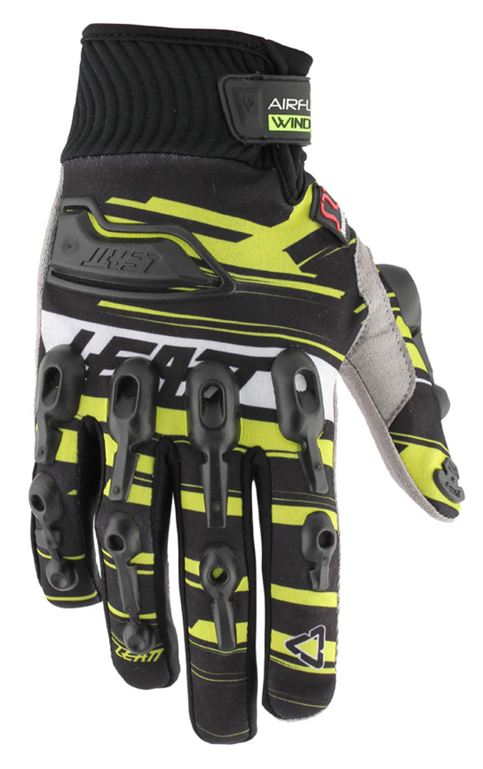 Leatt AirFlex Wind Handschoenen, zwart-geel, afmeting 2XL
