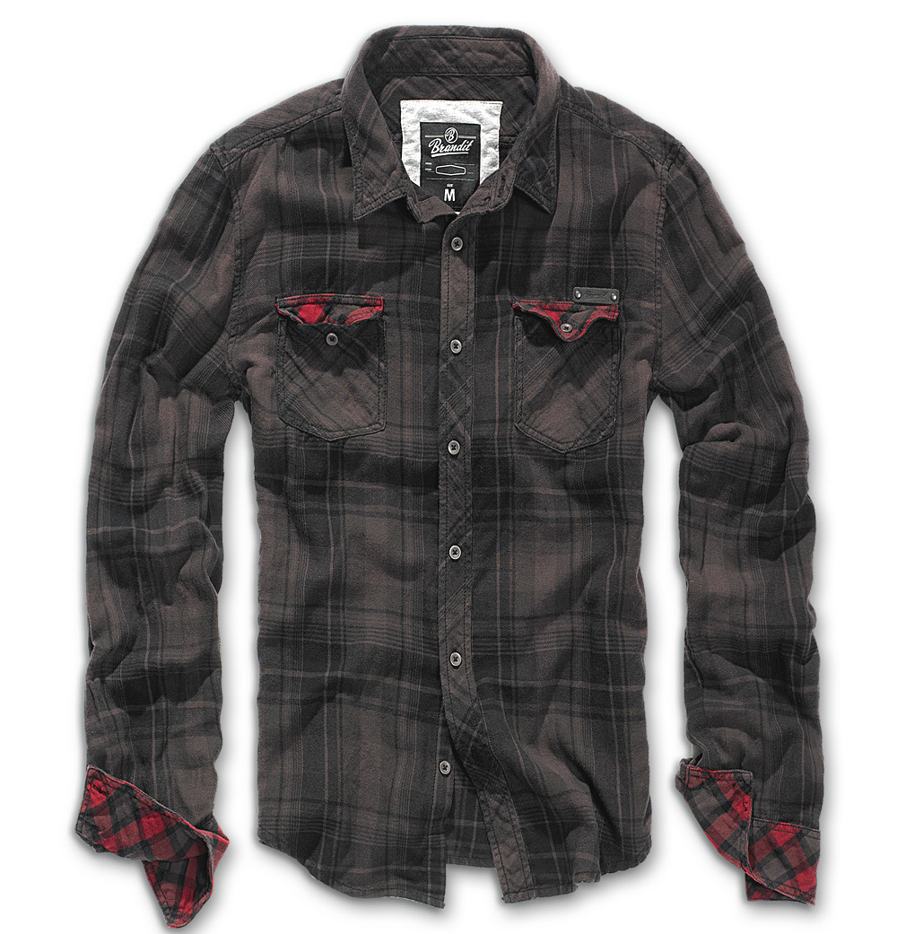 Brandit Duncan Shirt, black-brown, Size S, black-brown, Size S