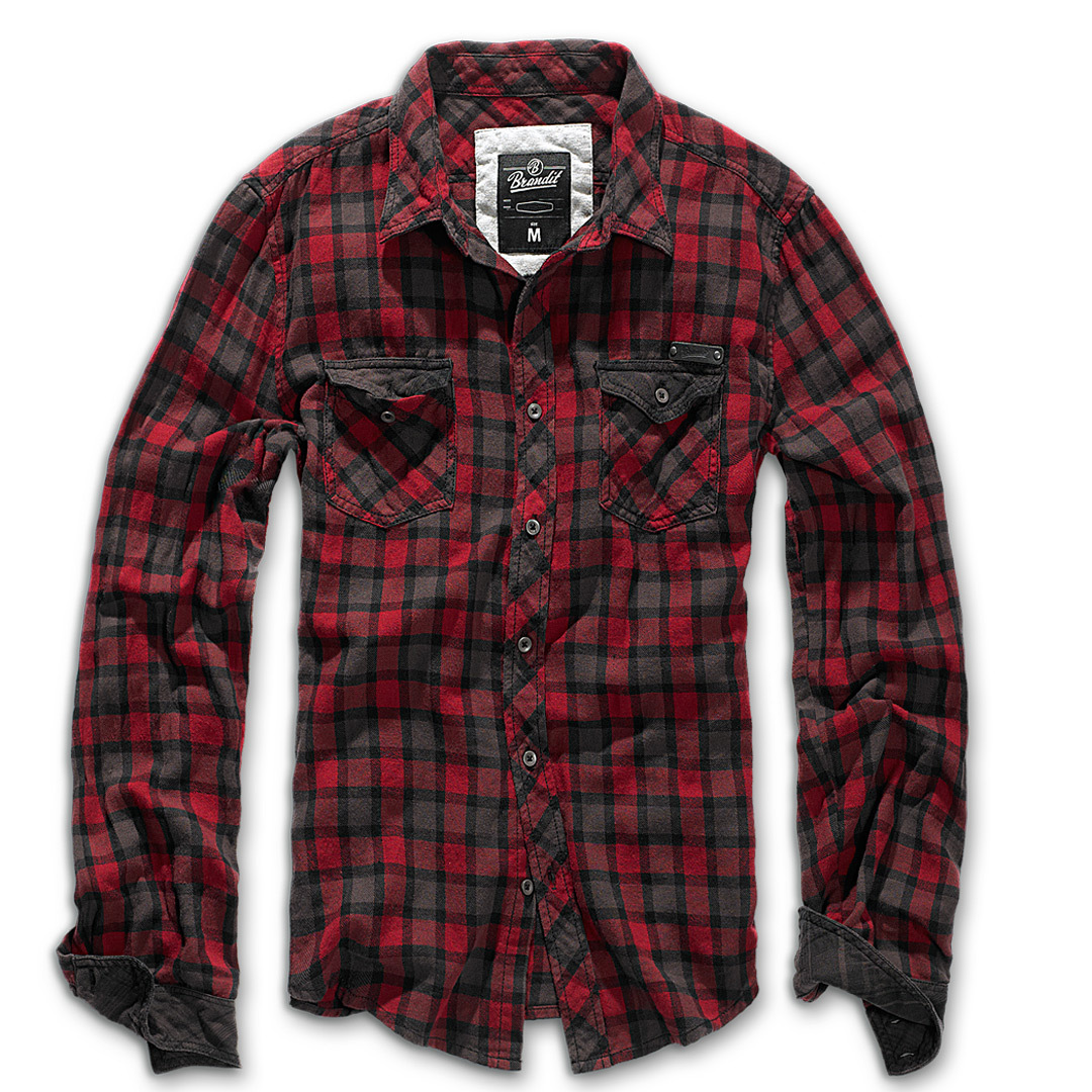 Brandit Duncan Shirt, red-brown, Size S, red-brown, Size S