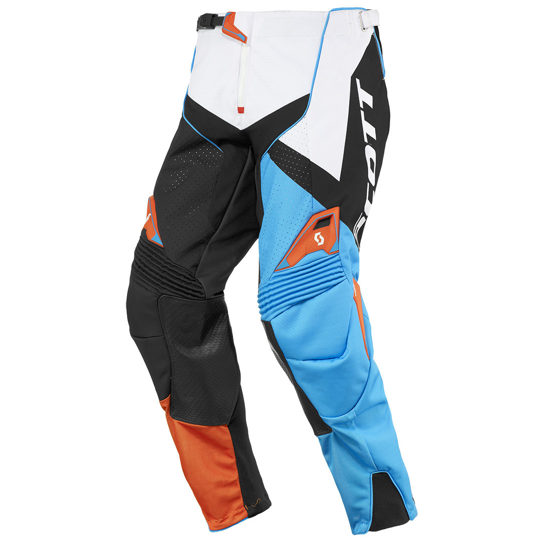 Scott 450 Podium Motocross Pants, black-white-blue, Size 30, black-white-blue, Size 30