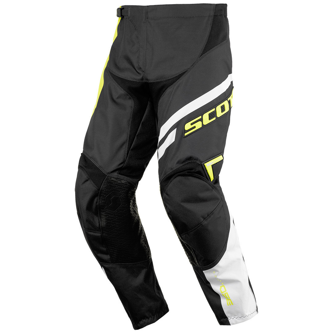 Image of Scott 350 Track Bambini Motocross pantaloni, nero-giallo, dimensione 28