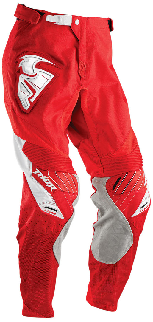 Thor Core Contro Motocross Pants, white-red, Size 30, white-red, Size 30