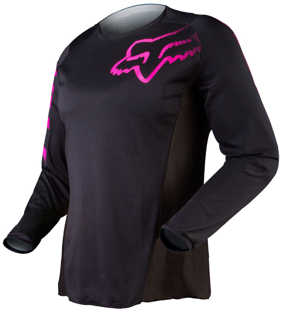 FOX Blackout Maglia da donna in motocross, nero-porpora, dimensione L per donne