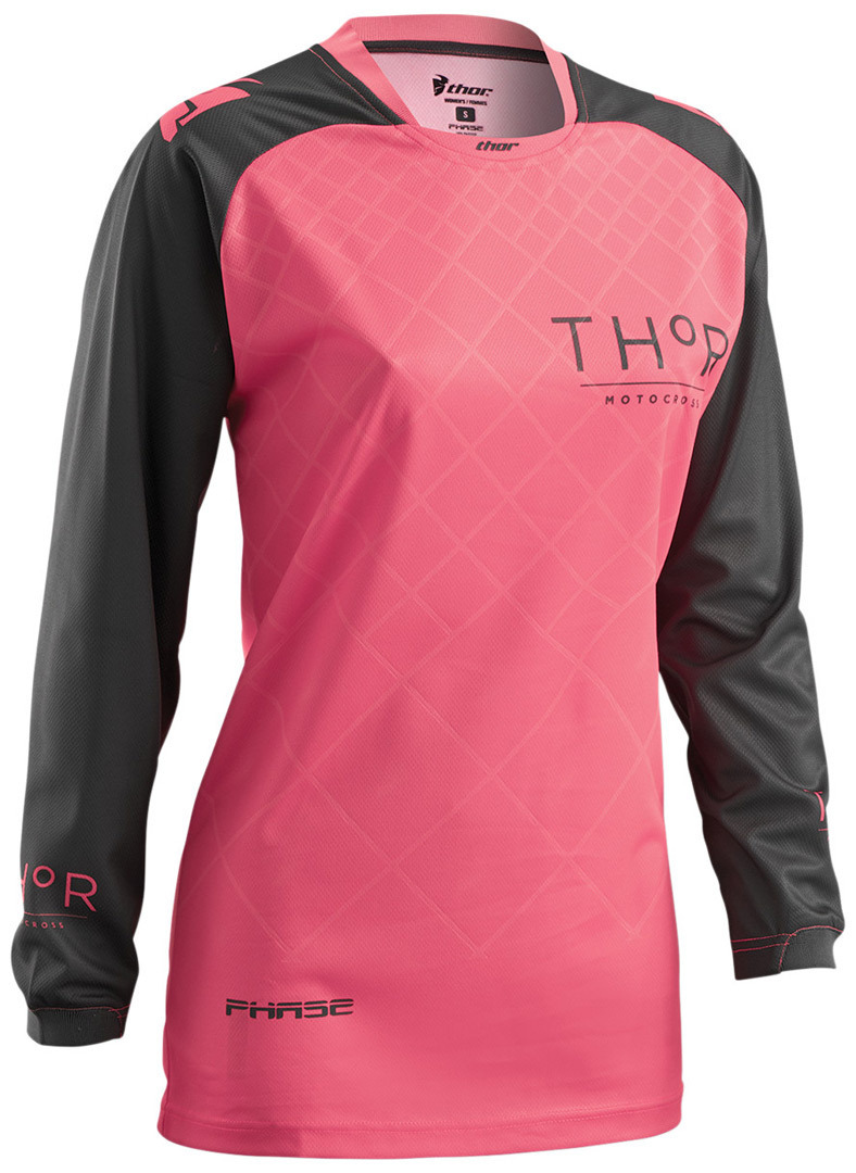 Thor Phase Clutch Jersey Ladies, grey-pink, Size L for Women, grey-pink, Size L for Women