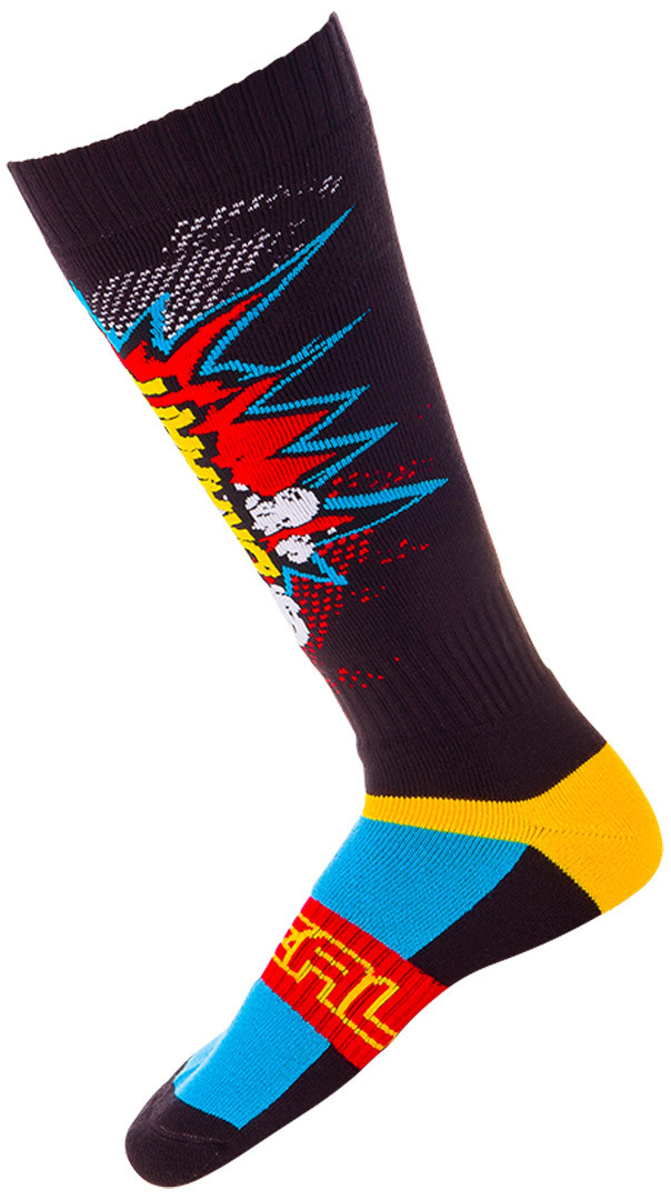 Oneal Pro Braaapp Motocross Socks, black-red-yellow, black-red-yellow