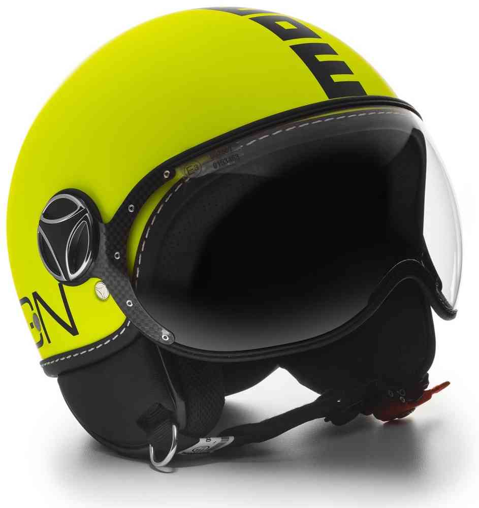 MOMO FGTR Fluo Jato de capacete amarelo / preto