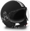 MOMO FGTR EVO Jet Helmet Black Matt / White Jet Helm Zwart Mat / Wit