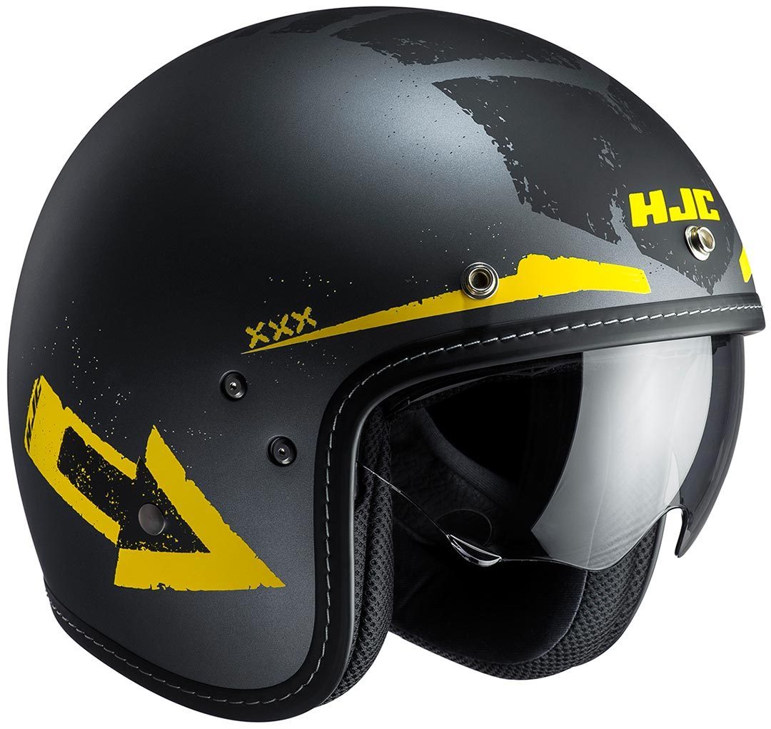 HJC FG 70s Tales Jet Helmet, black-yellow, Size XS, black-yellow, Size XS