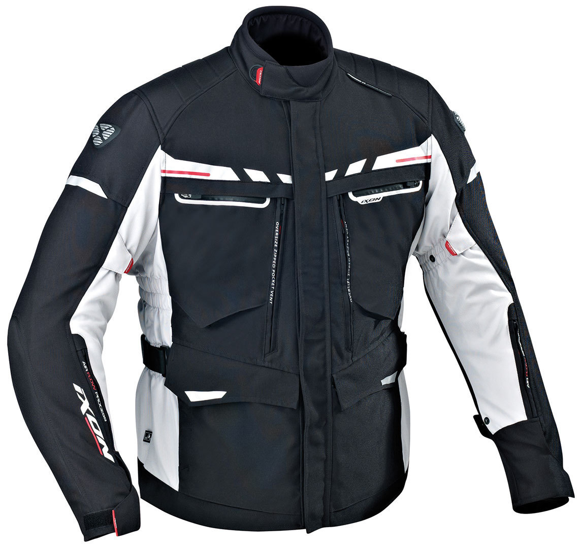 Ixon Protour HP Textile Jacket, black-grey-red, Size L, black-grey-red, Size L