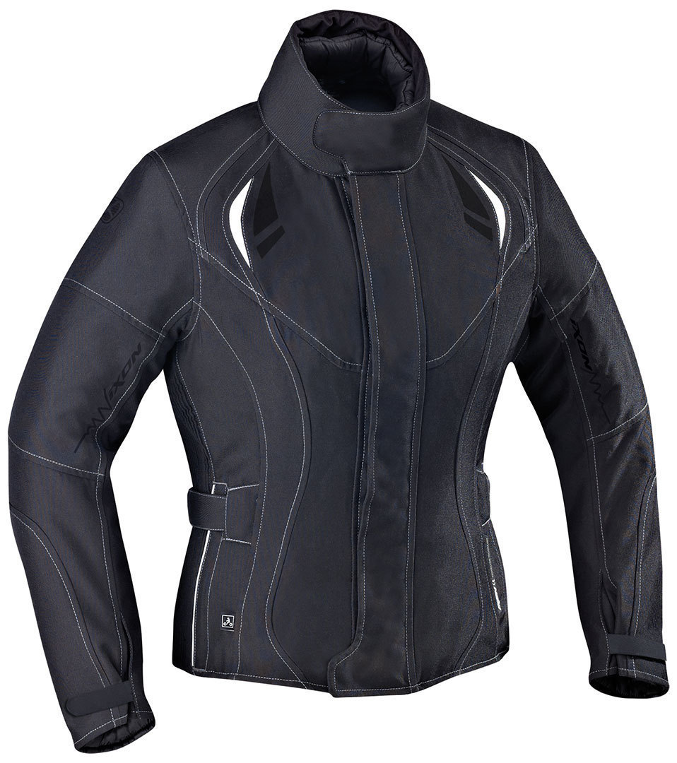 Ixon Alhena HP Ladies Textile Jacke, black-white, Size L for Women, black-white, Size L for Women
