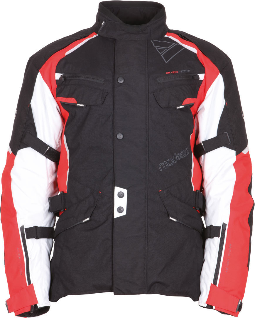 Modeka Karoo Textile Jacket, black-red, Size 3XL, black-red, Size 3XL