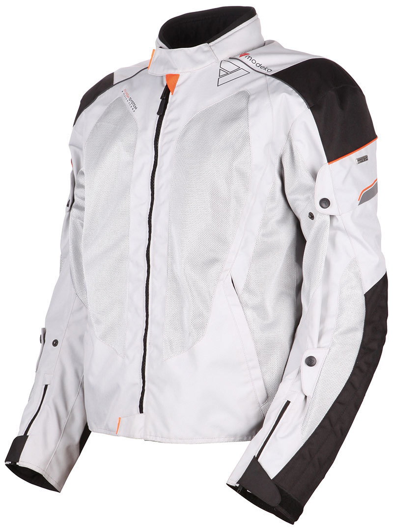 Modeka Upswing Motorcycle Textile Jacket, grey, Size S, grey, Size S