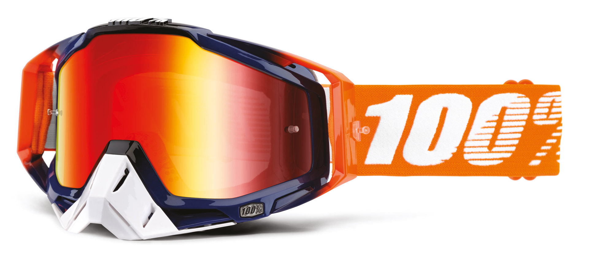 100% Racecraft Motocross Brille - Verspiegelt Mit Anti-Fog, Green/Blue