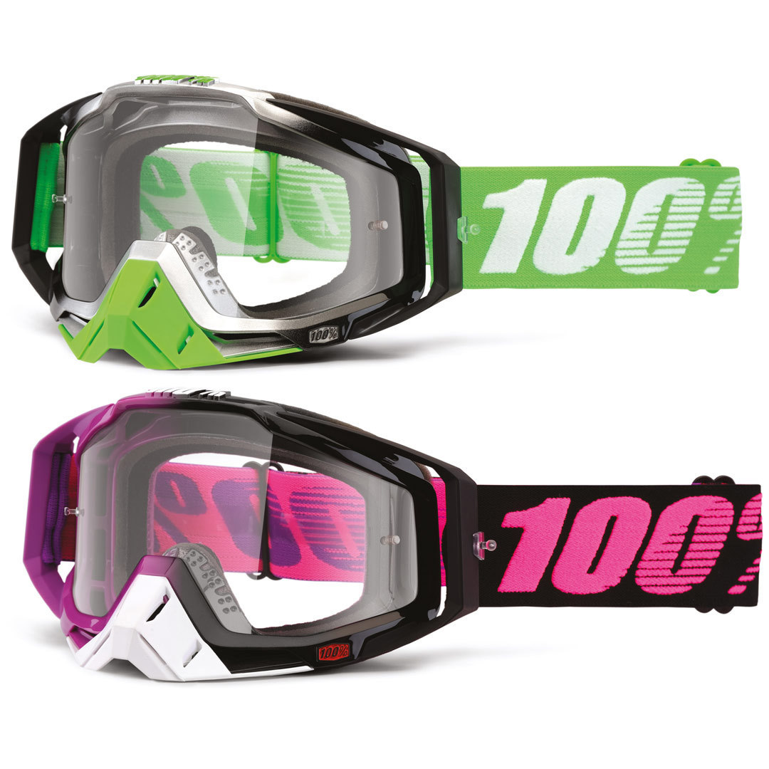 100% 50100-194-02 Unisex-Adult Bootcamp Racecraft MX Motocross Goggles With Clear Lens Black,One Size Fits Most 