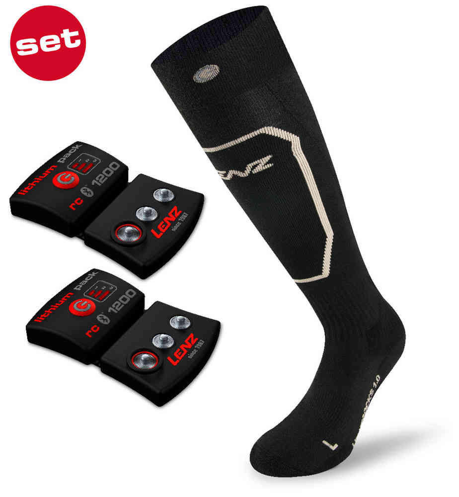 Lenz Set Lithium Pack rcB 1200 + 1.0 Slim Heatable Socks Ohřívatelné ponožky