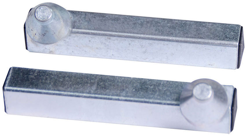 Bastef Universalheber Adapter - Kegeladapter Gabel mit Bohrung, silber, silber