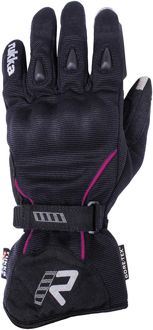 Rukka Virve Gore-Tex Ladies Motorcycle Gloves, black-purple, Size L for Women, black-purple, Size L for Women