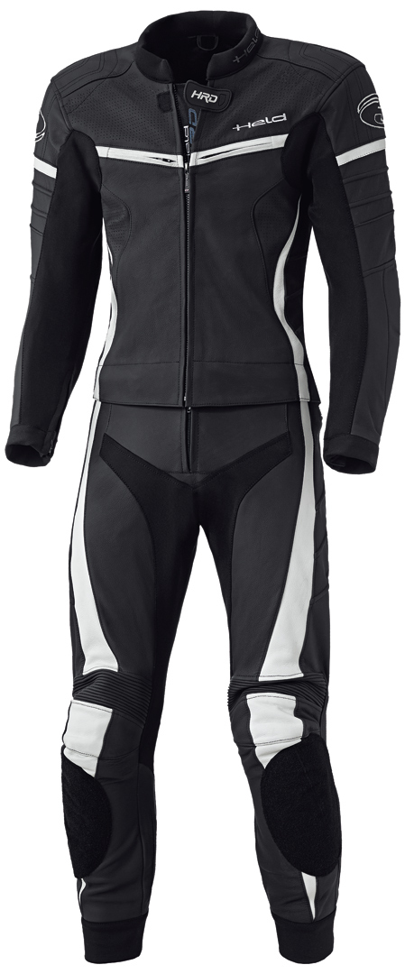 Held Spire Two Piece Motorcycle Leather Suit, black-white, Size 48, black-white, Size 48