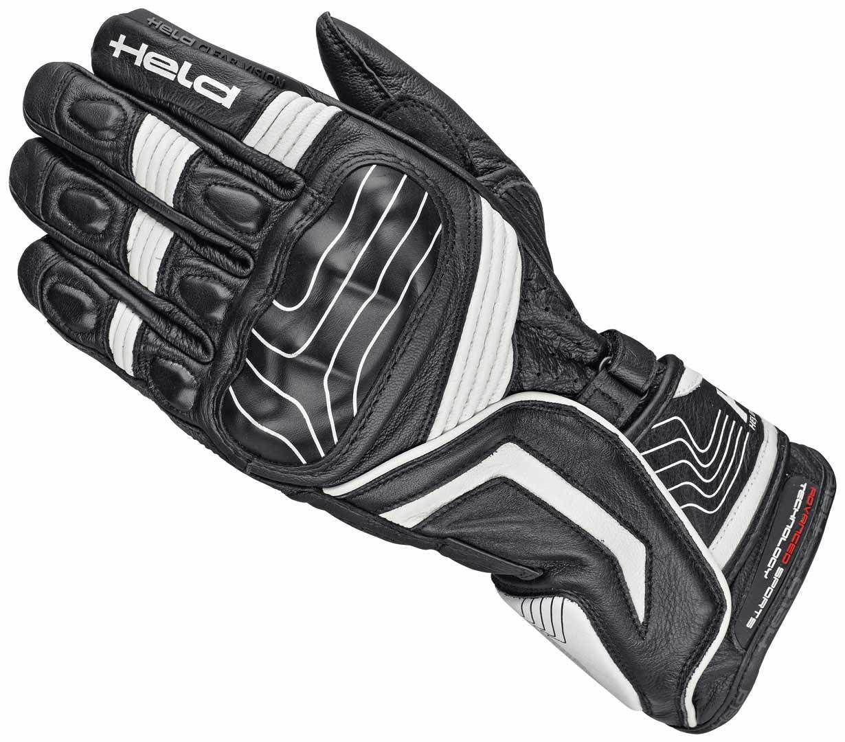 Held Revel Motorcycle Gloves, black-white, Size 3XL, black-white, Size 3XL