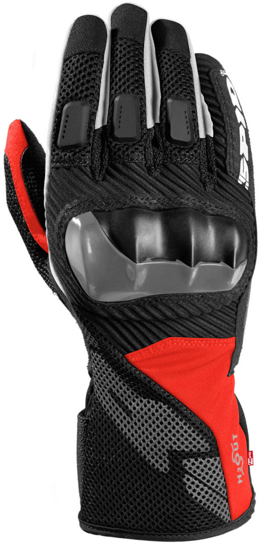 Spidi Rainshield H2Out Gloves, black-red, Size S, black-red, Size S