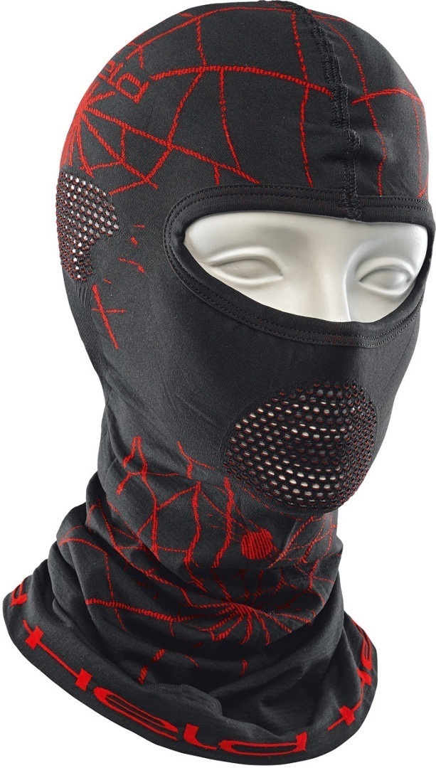 Held Dryarn Balaclava, black-red, black-red, Size One Size