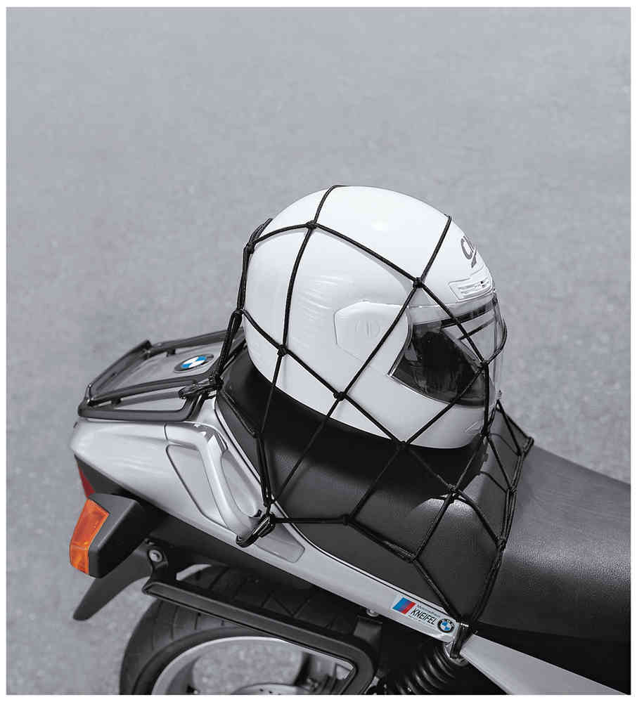 Cargo net store for motorcycle