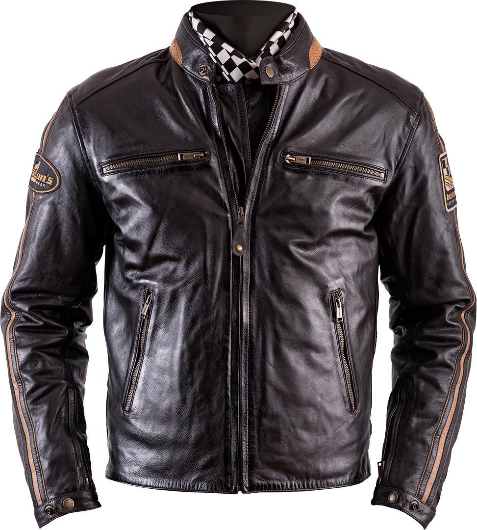 Helstons ACE Rag Skinnjacka, brun, storlek S