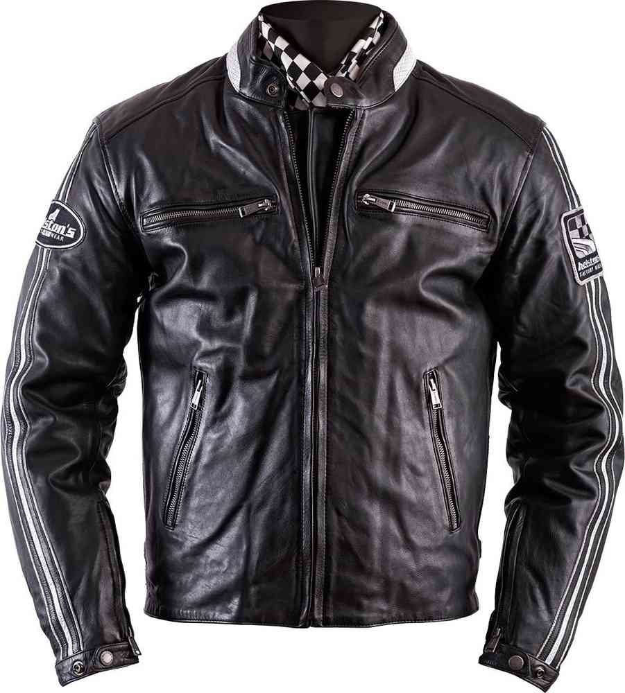 Helstons ACE Rag Veste en cuir