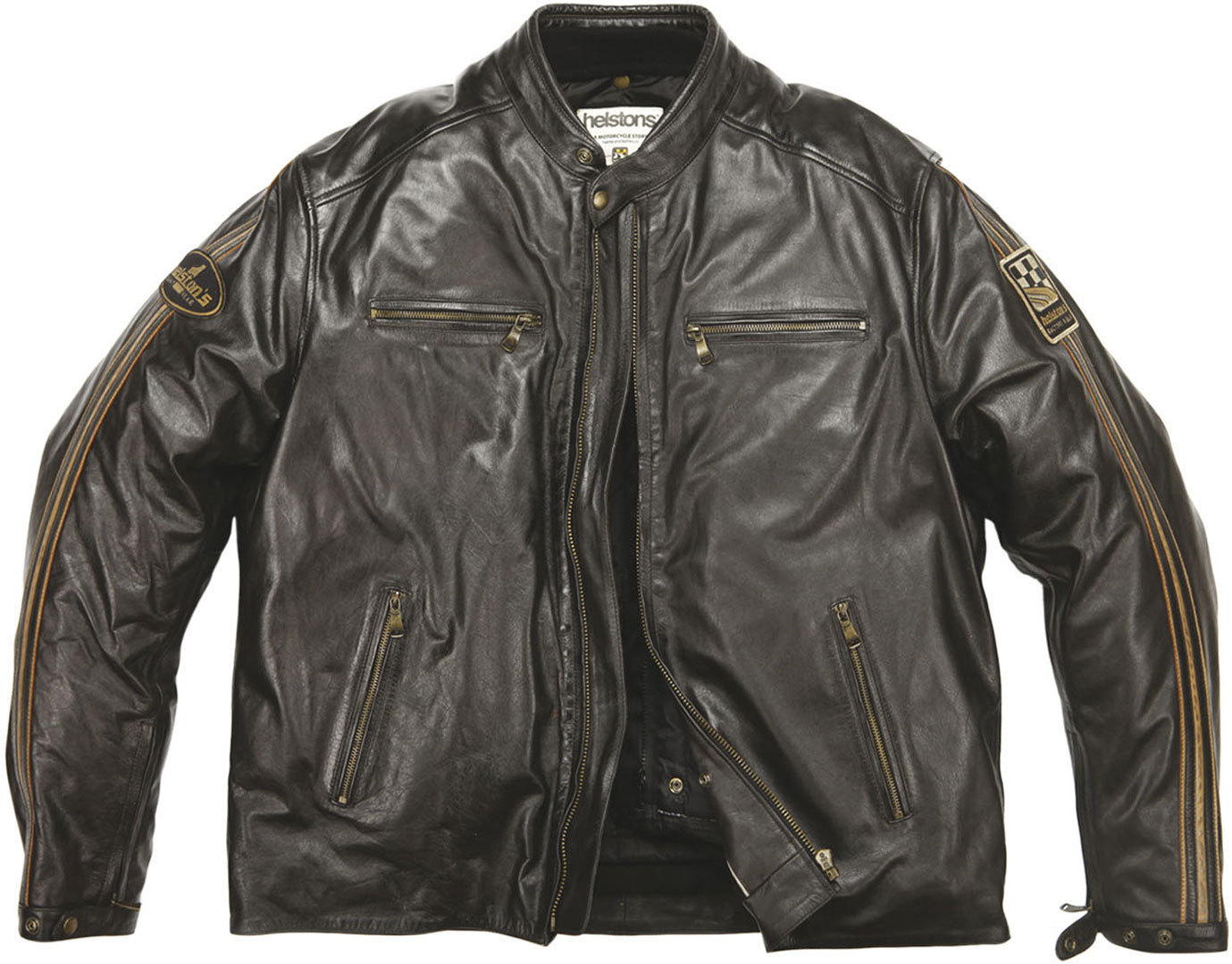Helstons Ace Big Body Rag Leather Jacket, brown, Size L, brown, Size L