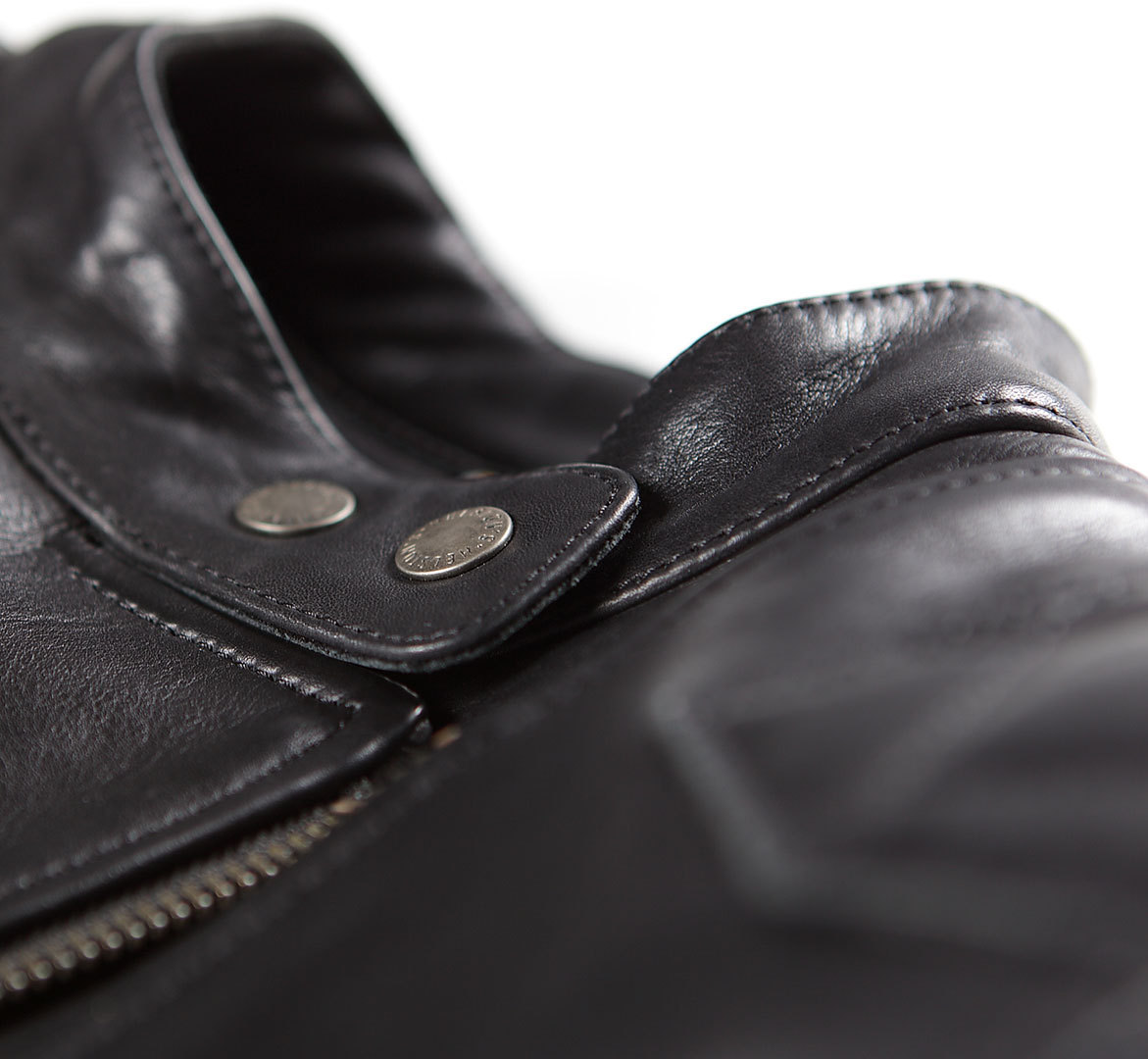 Side view of Helstons KS 70 Ladies Leather Jacket, black, Size S for Men
