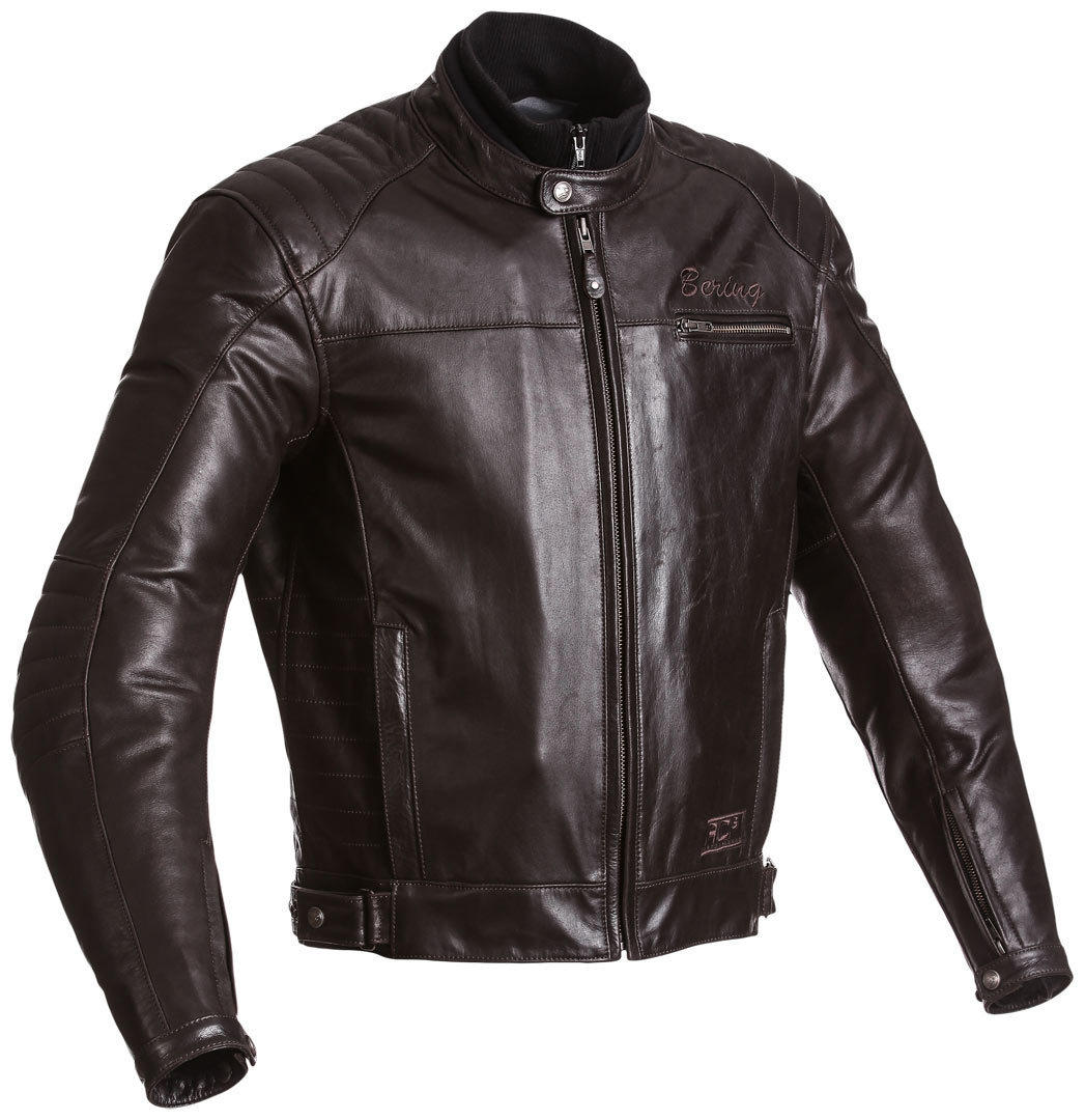 Bering Bruce Leather Jacket, black, Size S, black, Size S