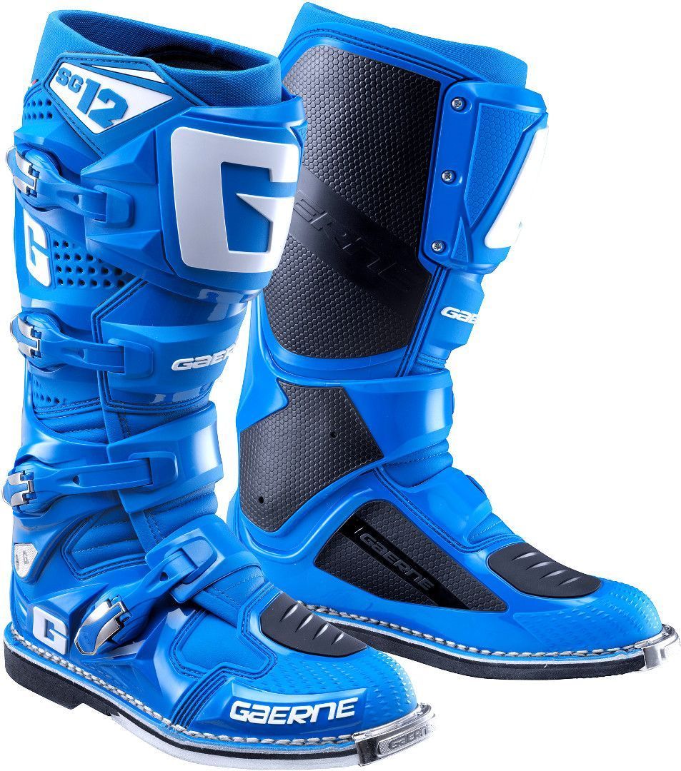 Gaerne SG-12 Motocross Boots, white-blue, Size 41, white-blue, Size 41