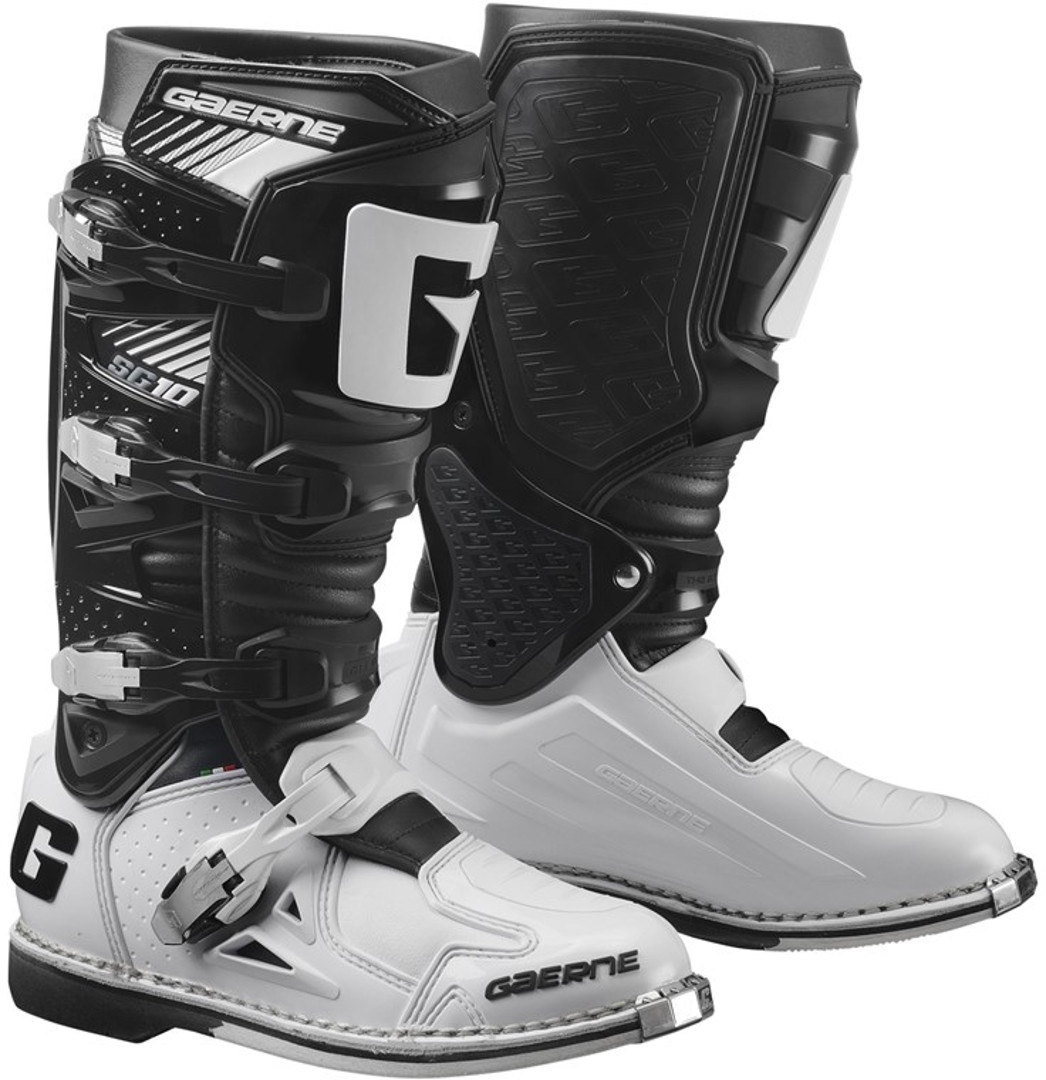 Gaerne SG-10 Goodyear Motocross Boots, black-white, Size 40, black-white, Size 40