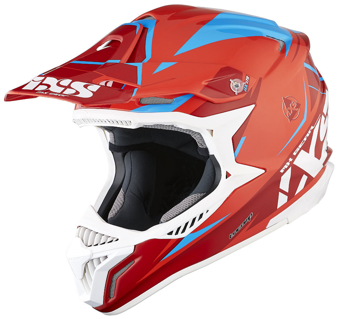 IXS HX 179 Flash Cross Helmet, red-blue, Size S, red-blue, Size S