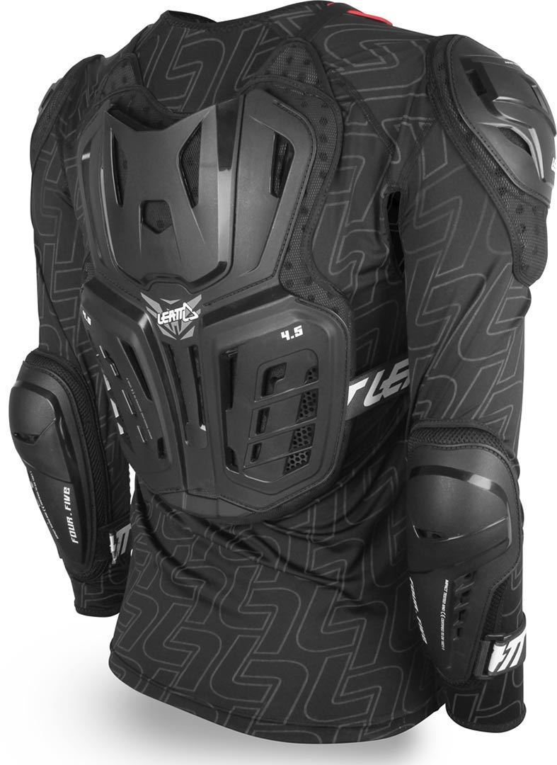 Side view of Leatt 4.5 Body Protector Jacket, black-grey, Size L XL for Men