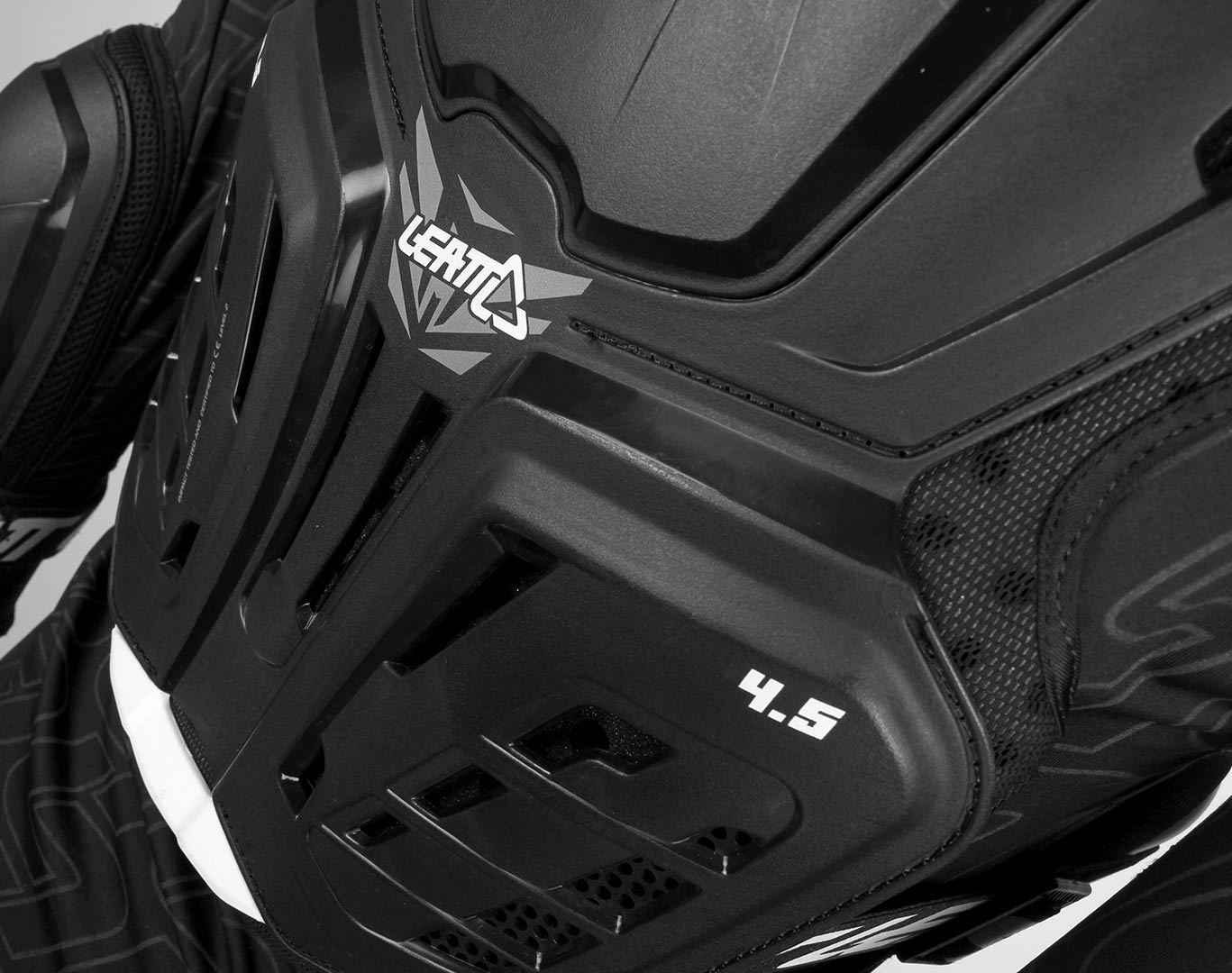 Side view of Leatt 4.5 Body Protector Jacket, black-grey, Size L XL for Men