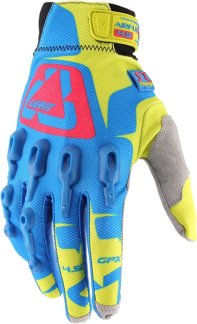 Leatt GPX 4.5 Lite Motocross Gloves, red-blue-yellow, Size XS, red-blue-yellow, Size XS