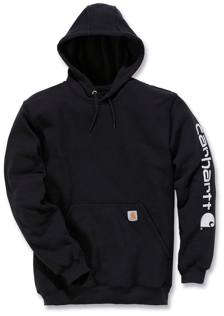 Carhartt Midweight Sleeve Logo Hoodie, zwart, afmeting XL
