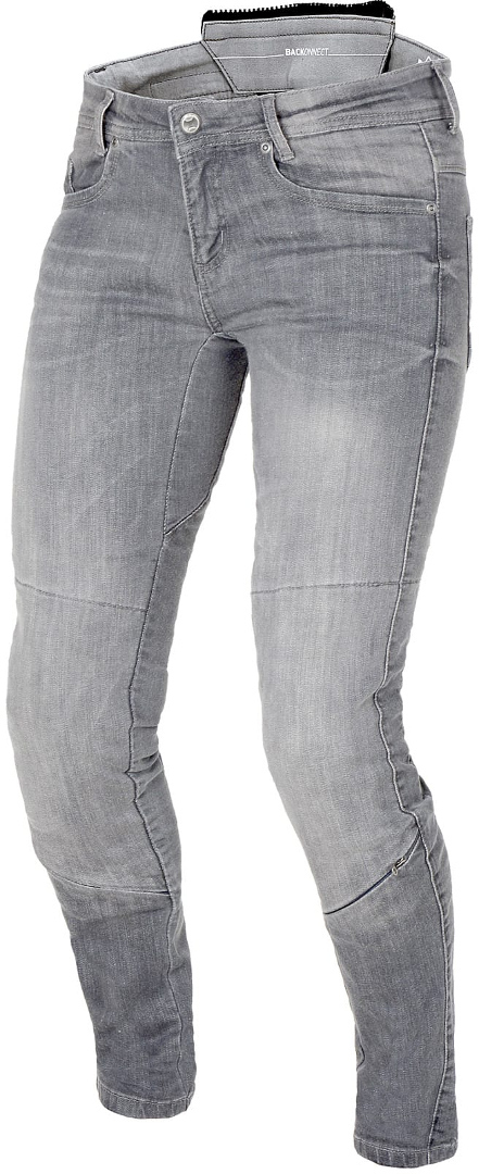 Macna Jenny Ladies Motorcycle Jeans Pants, grey, Size 32 for Women, grey, Size 32 for Women