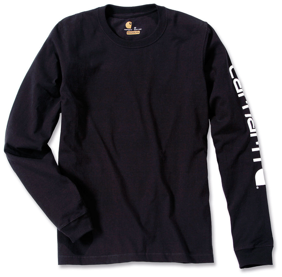 Carhartt Logo Longsleeve (långsleeve), svart, storlek XL