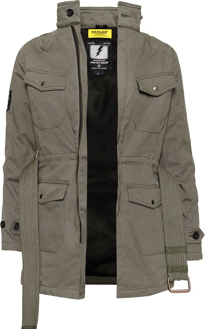 John Doe Field XTM Ladies Motorcycle Textile Jacket, green, Size S for Women, green, Size S for Women
