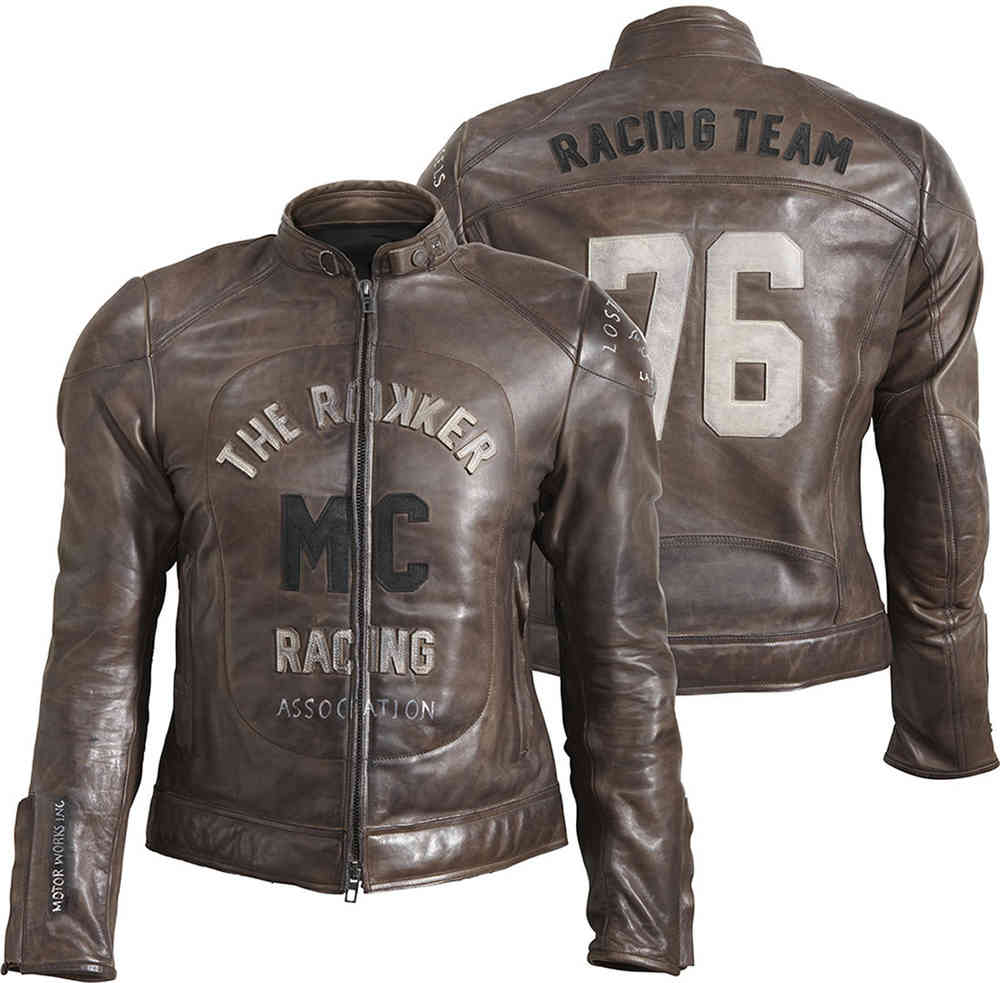 Rokker cafe shop racer leather jacket