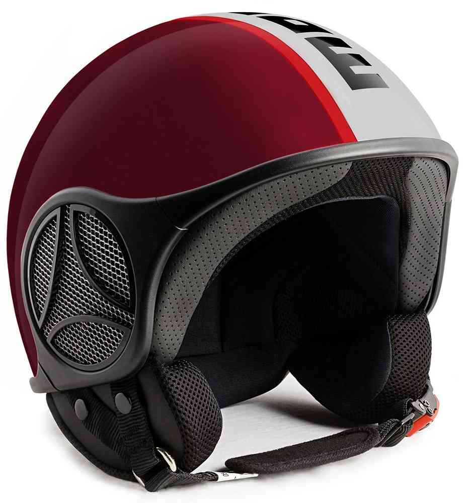 MOMO Minimomo Red / White 噴氣頭盔