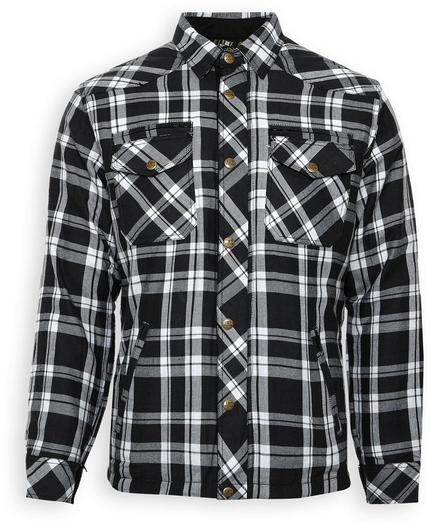 Bores Lumberjack Shirt, zwart-wit, afmeting S