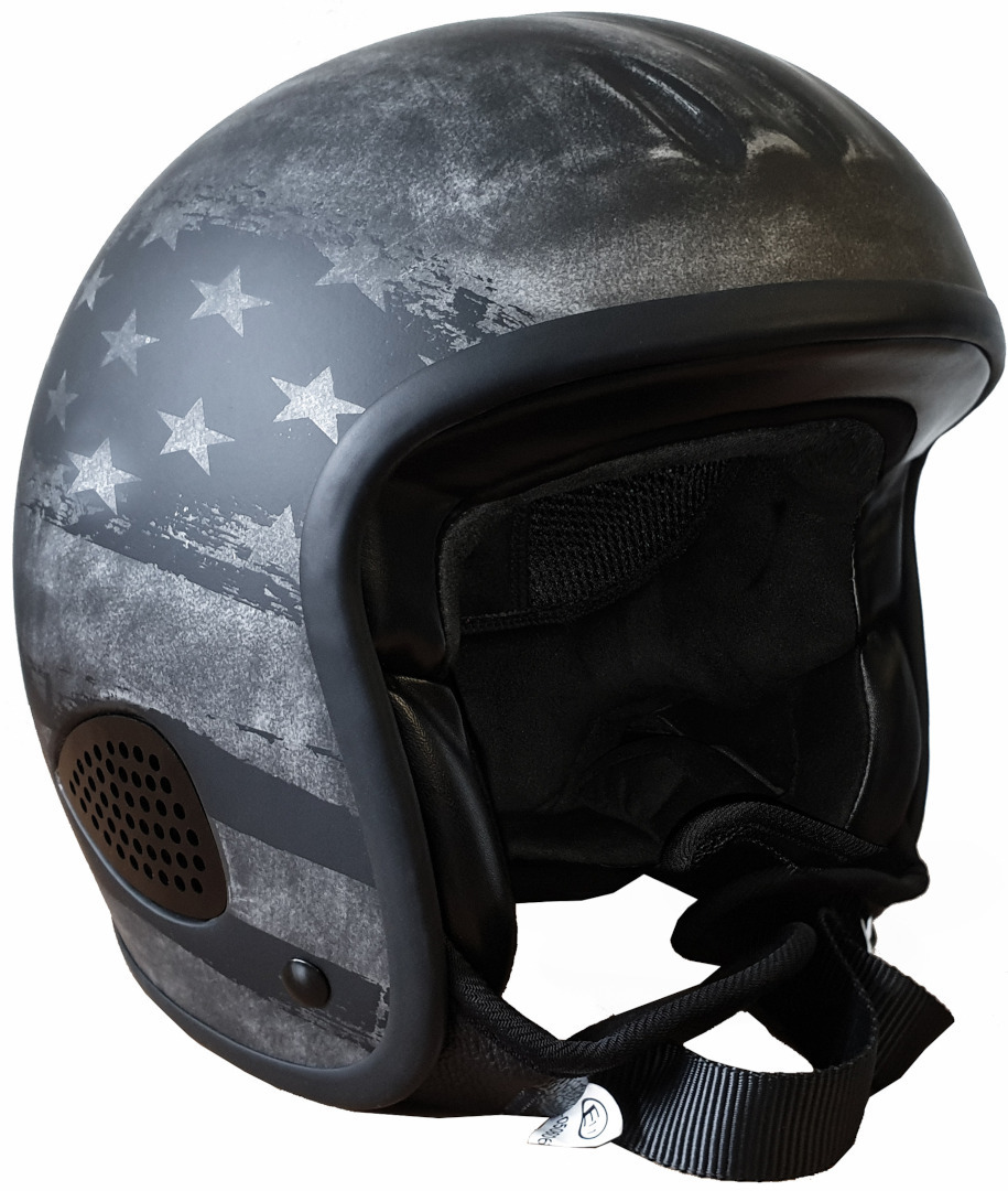 Bores Gensler Kult Jet Helmet De Helm van de straal, zwart-wit-zilver, afmeting S M L