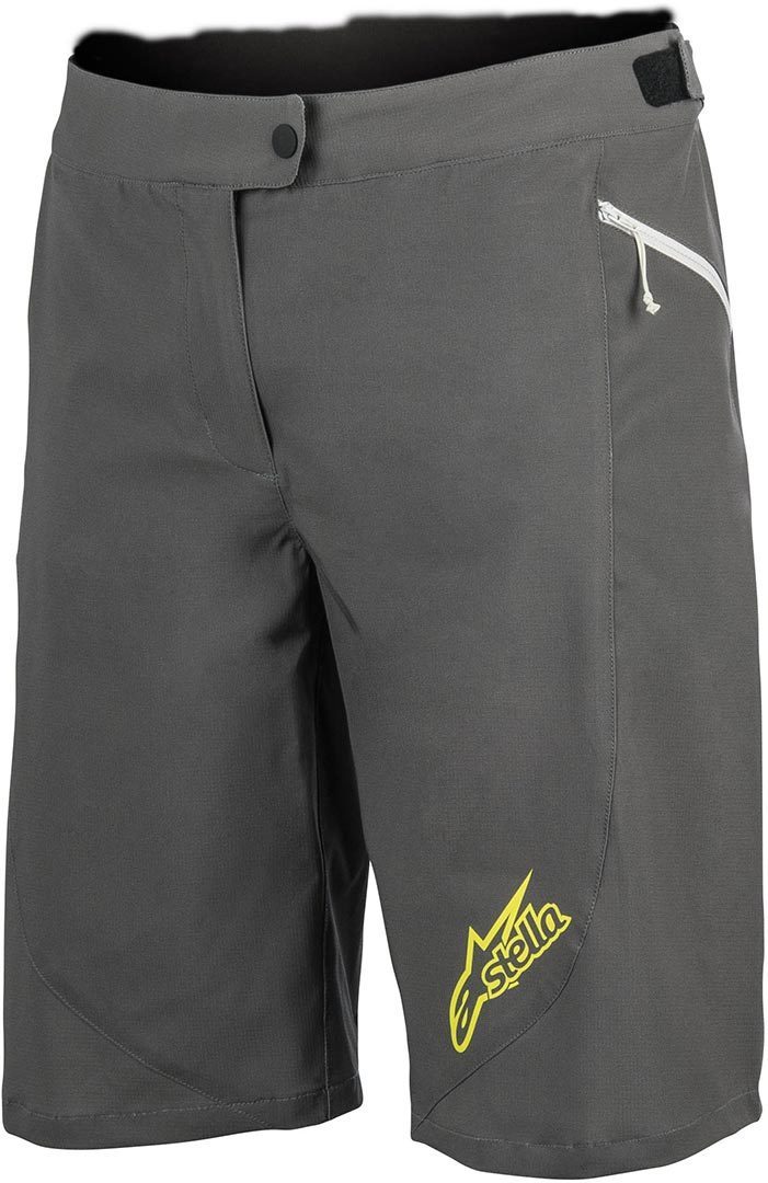 Alpinestars Stella Pathfinder Ladies Bicycle Shorts, grey-yellow, Size 28 for Women, grey-yellow, Size 28 for Women