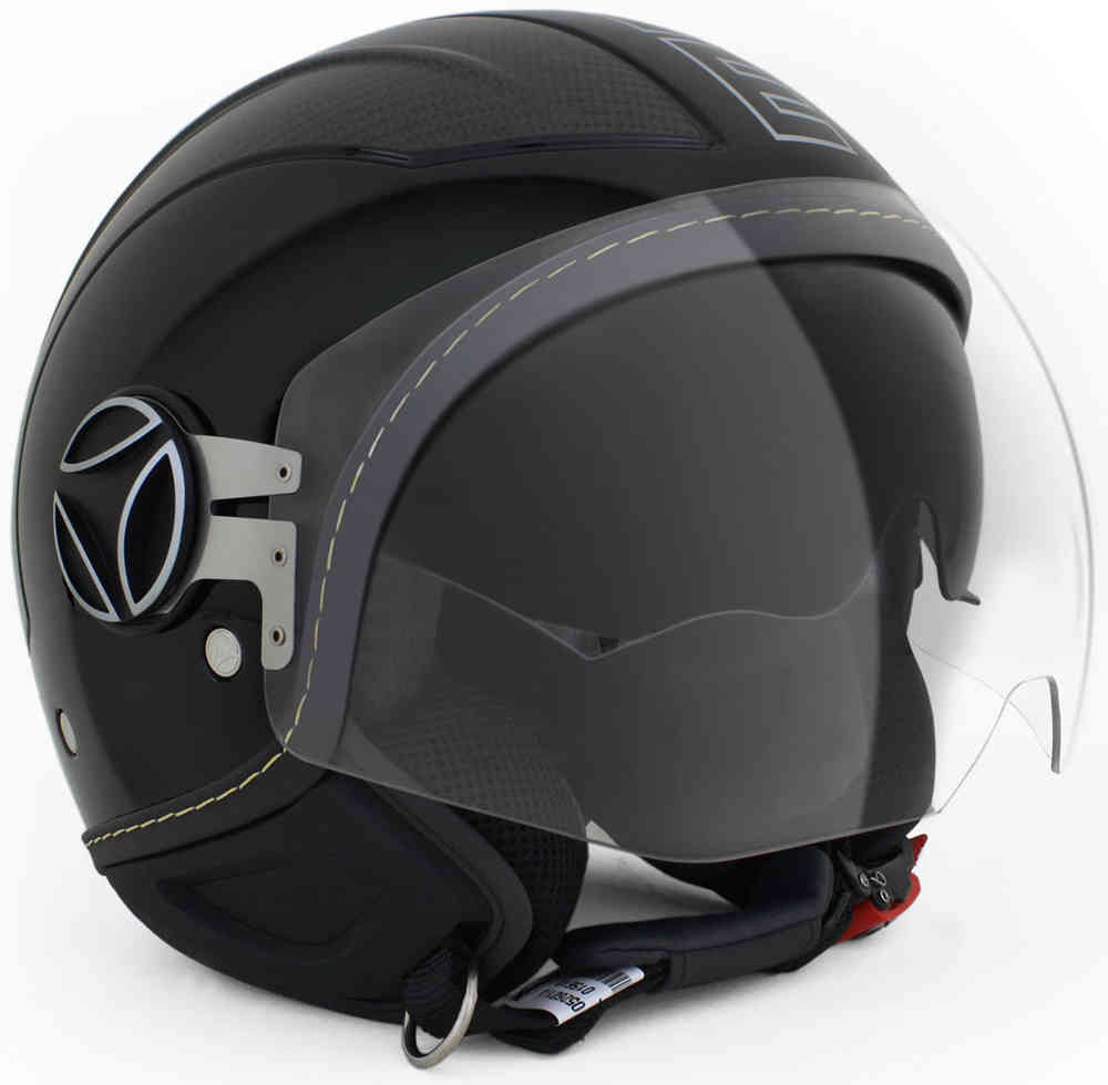 MOMO Avio Pro Carbonio Black/Silver Casco jet