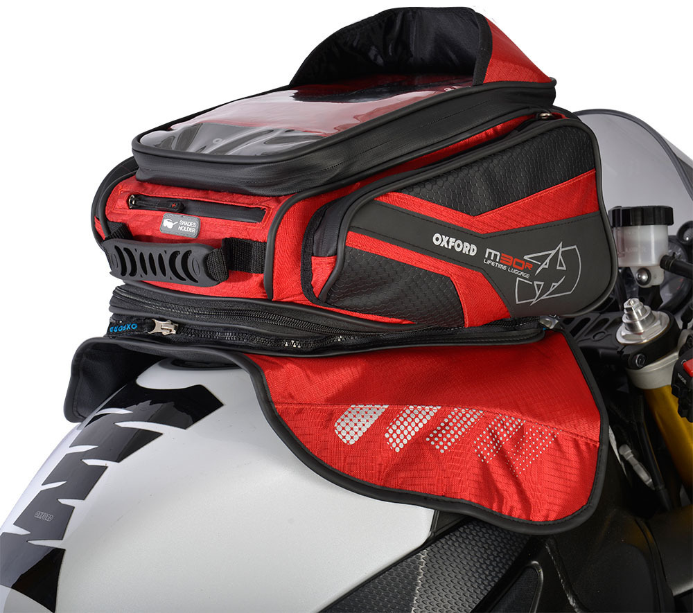 Oxford M30R Magnetic Tank Bag, red, Size 21-30l, red, Size 21-30l