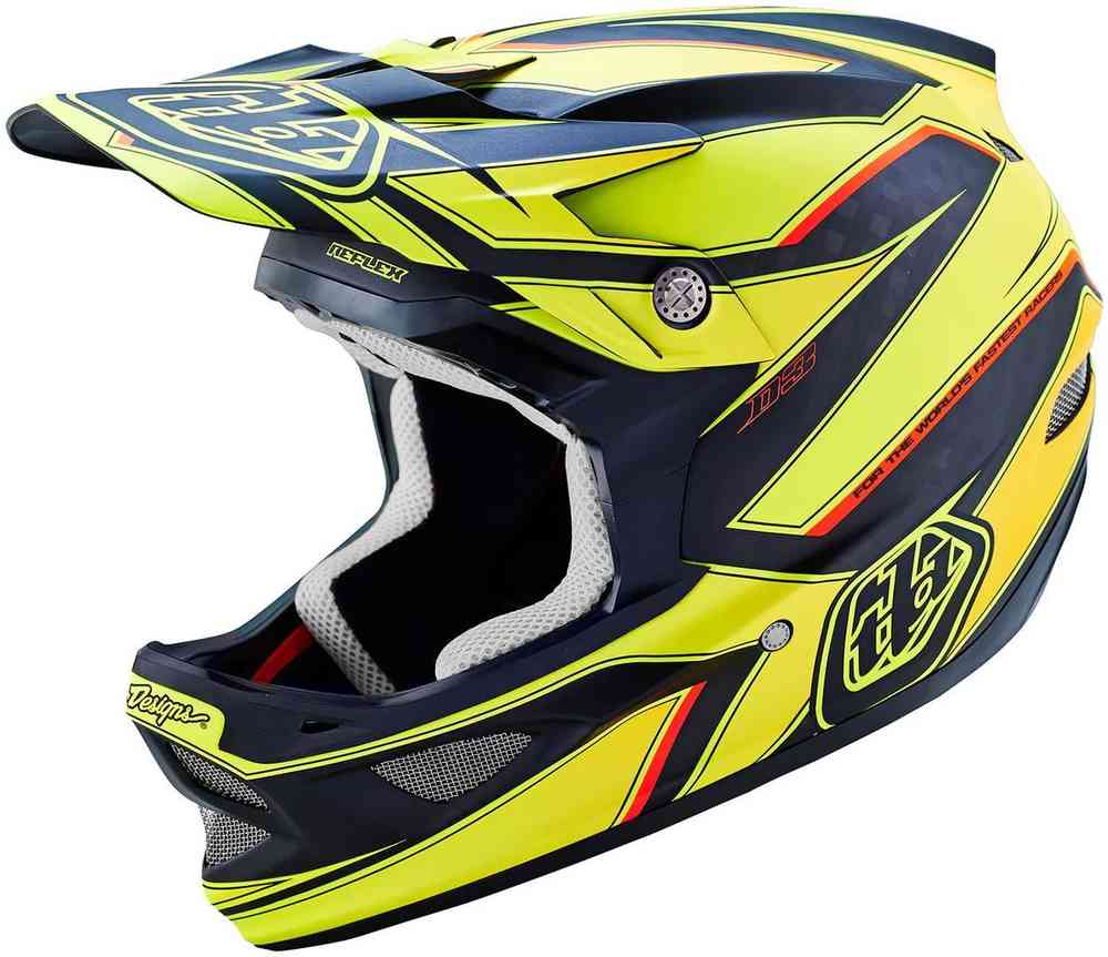 Troy Lee Designs D3 Reflex Yellow Helmet Kask