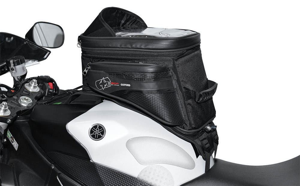 Oxford S20R Adven Riemen Tankrucksack, schwarz, schwarz